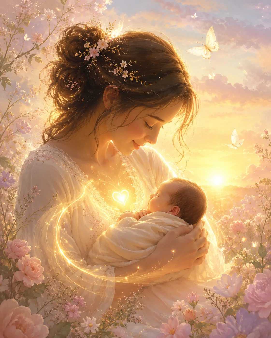 Ilustración vintage para Madre